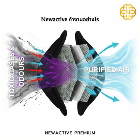 Newactive Premium เครื่องฟอกอากาศในรถ ไม่ใช้ไฟฟ้า ใช้ได้นาน 2 ปี Non Electric Car Air Purifier Image3