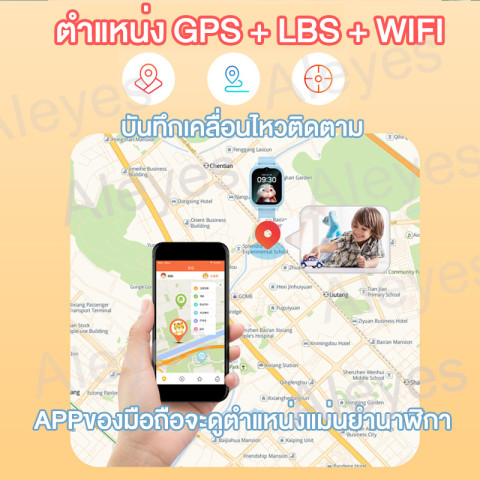 นาฬิกาไอโม่ 4G Video Call นาฬิกาของเด็ก มีเคสให้3อัน [แมนูภาษาไทย] นาฬิกาไอโม นาฬิกากันน้ำโทรวิดีโอ GPS ห้อยคอนาฬิกาเด็ก หน้าจอขนาดใหญ่ 1.8 นิ้ว Image5