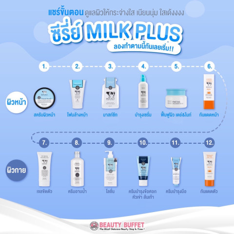 BEAUTY BUFFET SCENTIO MILK PLUS  BRIGHTENING SHOWER CREAM เซนทิโอ มิลค์พลัส ไบร์ท แอนด์ไวท์ ชาวเวอร์ครีม (450 ML.) Image2