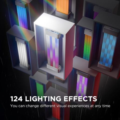 ที่ครอบสายพาวเวอร์ซัพพลาย Asiahorse ARGB ATX 24-pin PSU Cover with 108 LEDs - White Image7