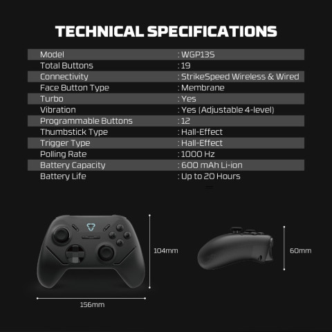 FANTECH รุ่น WGP13S จอยเกมมิ่ง joystick คอนโทรลเลอร์ รูปทรงสไตล์ X-BOX Wireless 2.4Ghz Gaming Controller Image7