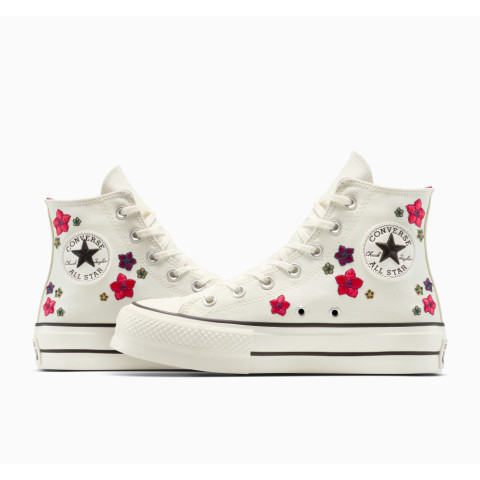 CONVERSE รองเท้า CTAS LIFT GRAPHIC FLORAL HI CREAM ผู้หญิง A15463CF_H5CMXX Image4