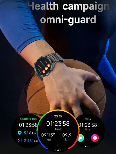 รุ่นยอดนิยม ET485 สมาร์ทนาฬิกา ECG และการตรวจสอบสุขภาพหลายมิติ บลูทู ธ โทรนาฬิกา IP68 กันน้ำยาวทนทานกีฬานาฬิกาสำหรับ Android iOS Image5