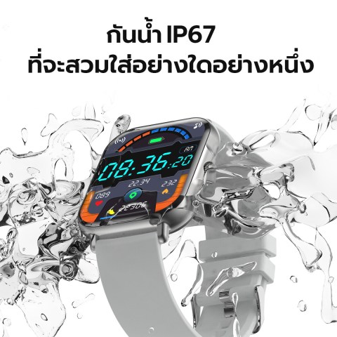 สมาร์ทวอทช์ วัดความดันโลหิต วัดอัตราการเต้นของหัวใจ วัดออกซิเจนในเลือด โหมดออกกำลังกายหลากหลาย รองรับการโทร หน้าจอ 2.01 นิ้ว รองรับ Android IOS Image4