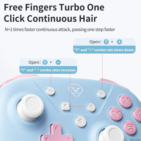 AOLION Pro Controller Rococo สีสําหรับ Nintendo Switch/PC/ iOS/Android บลูทูธ Gamepad สต็อกท้องถิ่น Tubro Wake Up Image5