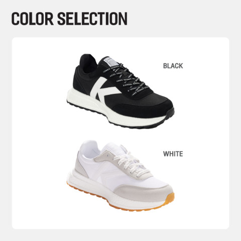 KANGOL Sport Shoes unisex รองเท้ากีฬา รองเท้าผ้าใบ ผูกเชือก สีดำ, ขาว 62527654 Image6