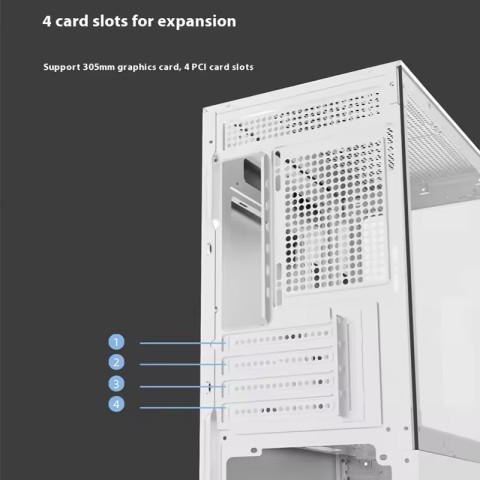 เคสคอมพิวเตอร์ EXPOSE T8 M-ATX 3 RGB Fans Panorama Tempered Glass Gaming Case รับประกัน 1 ปี Image3