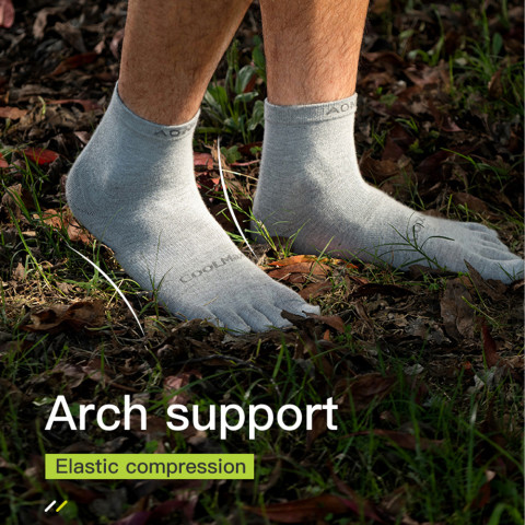 AONIJIE E4845 ถุงเท้าห้านิ้วสำหรับวิ่งแบบยูนิเซ็กซ์ 3 คู่/เซ็ต ถุงเท้าห้านิ้วสำหรับวิ่งแบบปีนเขาและเดินป่ากลางแจ้ง Image3