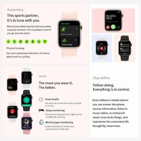 Smart Watch S9 Pro นาฬิกาสมาร์ทวอทช์ จอ AMOLED 1.9" GPS ในตัว รับสายโทรได้ ตรวจวัดอัตราการเต้นหัวใจ Image2