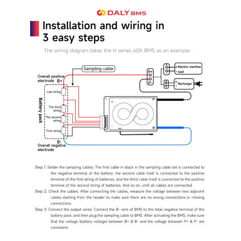 Daly Hardware BMS LiFePO4 4-24s 12V-72V High Current 150A-200A(ใช้ได้กับ active balancer) Image4