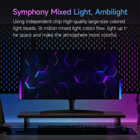 Yeelight แสงรอบ RGB 16 ล้านสี ควบคุมด้วยเสียงเพลง และจังหวะ สําหรับตกแต่งบาร์ รถยนต์ ทีวี เล่นเกม Image2