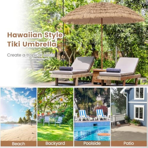 THAILUCKY ร่มฟางเทียม กันแดด กันฝน ขนาดใหญ่ ตกแต่งรีสอร์ท ตกแต่งคาเฟ่ วางริมทะเล Image4