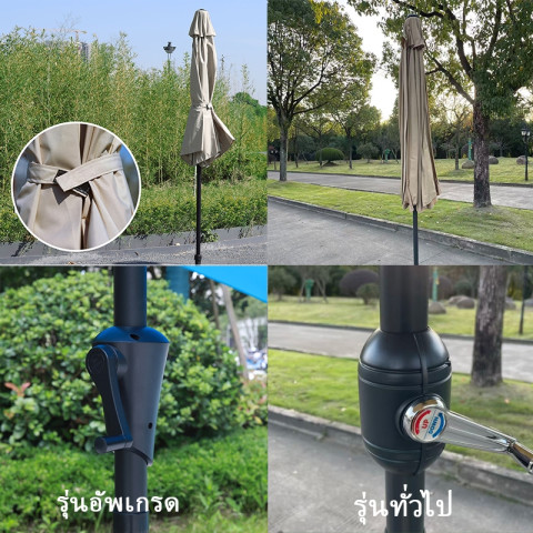 TREDEY Φ2.7M ร่มกันแดดสนามใหญ่ ในสวน กลางแจ้ง ตลาดนัด ขายของ สระว่ายน้ำ แม่ค้า ร้านกาแฟ Image2