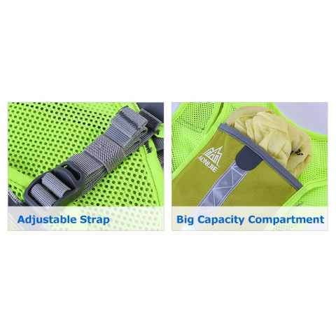 Aonijie E884 กระเป๋าเป้สะพายหลัง สะท้อนแสง 5 ลิตร สําหรับขวดน้ํา 250 มล. Image8