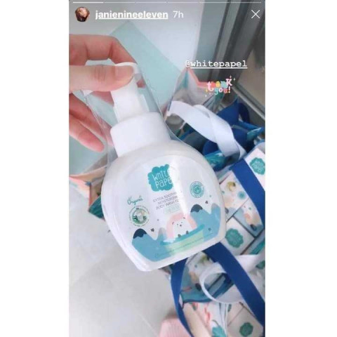 [ซื้อ 4ฟรี1] White Papel (ไวท์พาเพล) โฟมอาบน้ำเด็ก ครีมอาบน้ำ ออร์แกนิค ล้างง่าย สบายตัว ใช้ได้ทั้งอาบและสระ 250ml. Image6