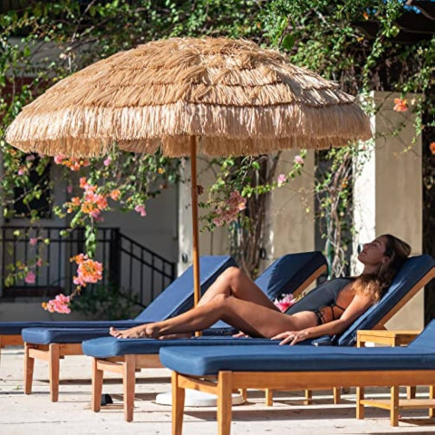 THAILUCKY ร่มฟางเทียม กันแดด กันฝน ขนาดใหญ่ ตกแต่งรีสอร์ท ตกแต่งคาเฟ่ วางริมทะเล Image1