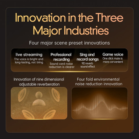 NETPAC Soundcard Karaoke Microphone Plug And Play RGB ใช้ไลฟ์และร้องเพลง ลดเสียงรบกวน ใช้กับมือถือได้ Image3