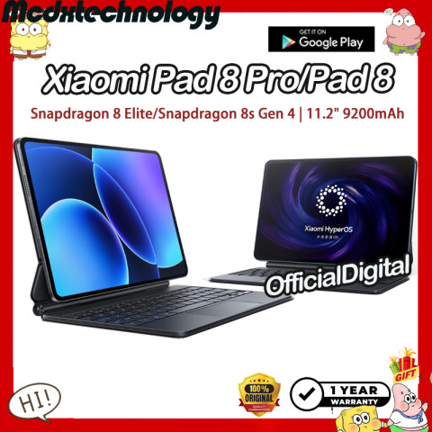 Xiaomi Pad 8 Pro Snapdragon 8 Elite Xiaomi Pad 8 Snapdragon 8s Gen 4 11.2" 9200mAh| สนับสนุน Google & ไม่มีไทย Image1