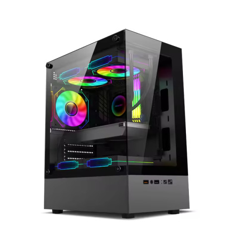 เคสคอมพิวเตอร์ EXPOSE T8 M-ATX 3 RGB Fans Panorama Tempered Glass Gaming Case รับประกัน 1 ปี Image8