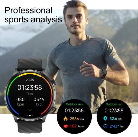 นาฬิกาวัดน้ำตาลในเลือดแบบไม่รุกล้ำสมาร์ทวอท์ชวัดความดันโลหิตวัดอัตราการเต้นของร่างกายวัดความดันโลหิตนาฬิกาอ็อกซิเจนสำหรับผู้ชายผู้หญิงกำไลข้อมือสายรัดข้อมือฟิตเนสกีฬากันน้ำได้โทรผ่านบลูทูธ Image4