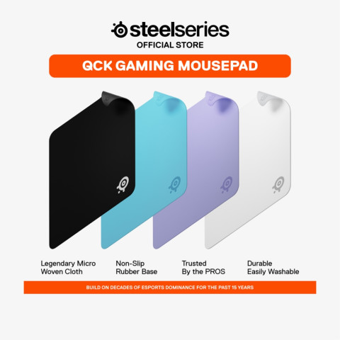 SteelSeries QcK Gaming Mousepad แผ่นรองเม้าส์ แบบ Control รุ่นเริ่มต้น ผ้า Micro-woven cloth S/L Image1