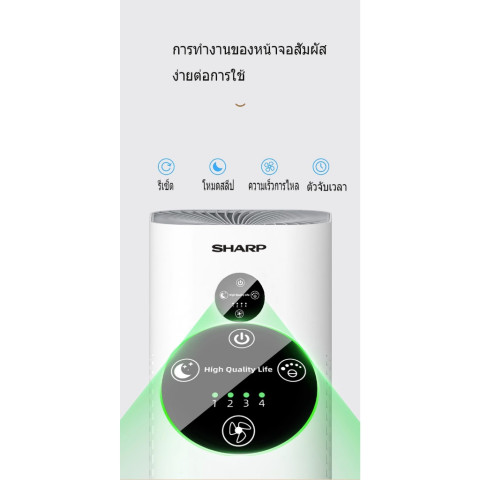 เครื่องฟอกอากาศ Air Purifier หน้าจอสัมผัส ฟอกอากาศ PM2.5 สำหรับห้องขนาด 60-160 ตร.ม. กำจัดกลิ่น ดับกลิ่น ควัน กลิ่น น้ำม Image4