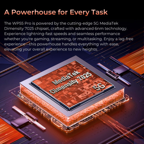 [สต็อกท้องถิ่น] OUKITEL WP55 PRO 5G มือถือ 48GB+512GB 11000mAh การชาร์จด่วน 33W디เซайнส์ ultra-slim 15.3 มม. 6.6” DISPLAY FHD+ อัตราการอัปเดต 120Hz 108MP+2MP Android 15 OTG NFC Sim 2 ฉบับ Image4