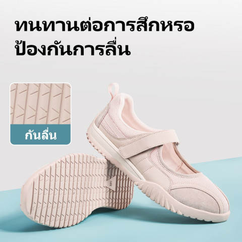 ZULIZ  หัวกลม แมรี่เจน 25227003D  ป้องกันการลื่น พื้นนุ่ม รองเท้าส้นแบนผู้ห สำหรับผู้หญิง สลิปออน Image2