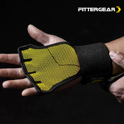 FITTERGEAR : WRIST TRAINING GLOVES TRANGLE NEW ถุงมือฟิตเนส พร้อมสายรัดข้อมือ สำหรับยกน้ำหนัก Image7