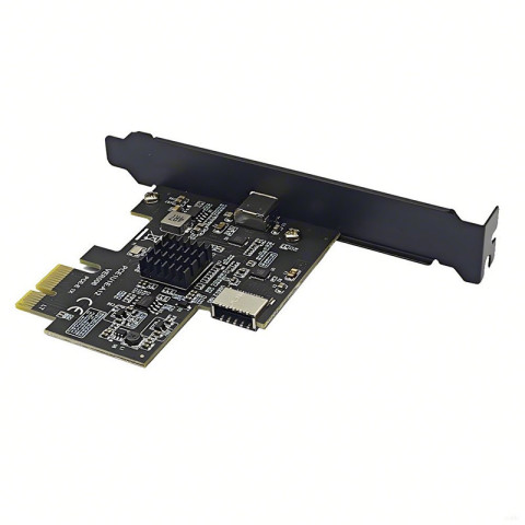 Pcie USB Type C การ์ดขยาย PCI Express 3.0 X1 ถึง USB 3.2 Gen2 ประเภท C + ประเภท E 10G ASM3142 ชิป PCI-E USB 3.2 Dual Type C HUB Image4
