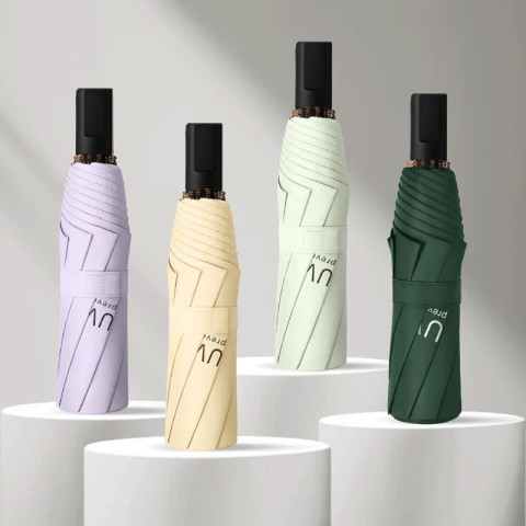 ร่มพับ ร่มสีมินิมอล UV กันยูวี 100%  ร่มขนาดเล็ก Image1