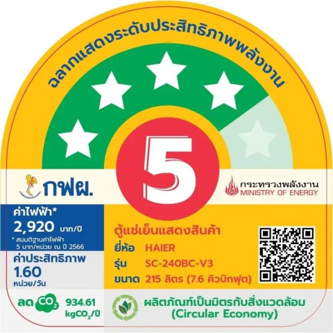 ตู้แช่เย็นแสดงสินค้า 1 ประตู รุ่น SC-240BC-V3 7.6Q Image4