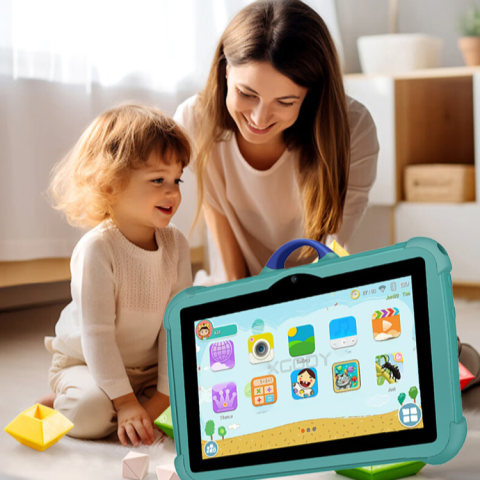 เครื่องจักรอัจฉริยะ การตรวจสอบพ่อแม่ลูก แท็บเล็ตอัจฉริยะ ครอบคลุม รูปลักษณ์น่ารัก ป้องกันการตกหล่น Image4