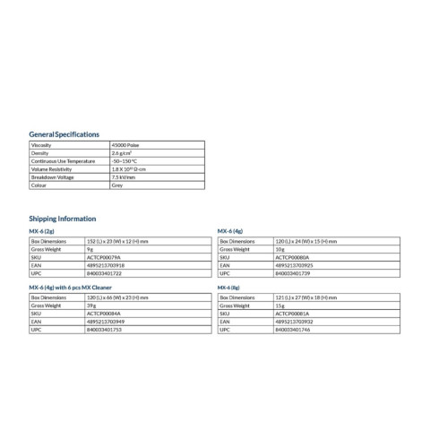 ARCTIC MX-6 (2 ,4 ,8 GRAMS)(Thermal compound/ ซิลิโคนนำความร้อน) Image6