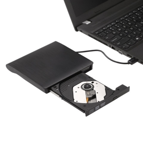 USB 3.0 DVD-RW External Slim Writer / Burner / rewriter / CD Rom Drive แบบพกพา อ่านเขียน Play & Play มีดำยังเดียว Image5