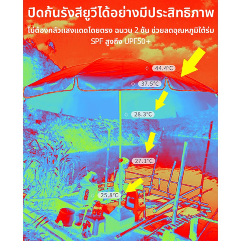 【ร่มสนาม 52นิ้ว】COD เคลือ2300D ร่มสนาม 52 นิ้ว 2.6m ปรับระดับได้ กันลม UV กันแดด กันฝน ร่มชายหาด ร่มแม่ค้า ร่มกันแ Image4