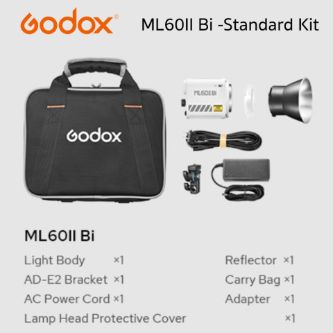 Godox LED ML60II Bi 70W Bi-Color Portable - Godox Mount ( ML-GB, ML-SP-36, ML-CS30, ML-SF50, AD-S65W, AD-S85W ) Digilife Image7