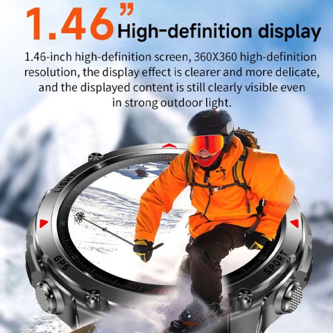 [สามารถตั้งค่าไทย ] ใหม่ HT37 สมาร์ทนาฬิกา GPS Sport Track บลูทู ธ พูดคุยไฟฉาย LED ขั้นตอนกลางแจ้งกีฬานาฬิกา Samsung VIVO Xiaomi OPPO Smartwarch สำหรับ iOS และ Android Image4