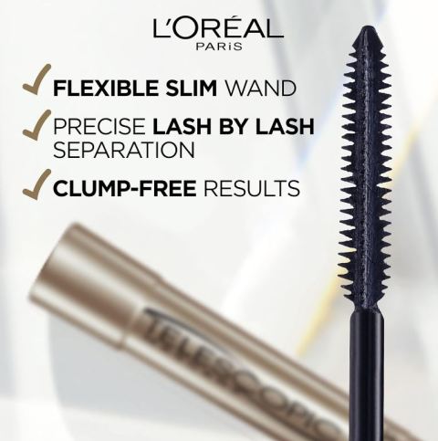 LOreal - Telescopic Original Mascara Lengthening 8.0mL มาสคาร่า ปัดขนตา เพิ่มความหนา ติดทน Image4