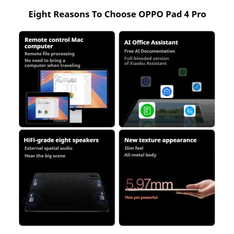 OPPO Pad 4 Pro Snapdragon 8 Elite 13.2" 12140mAh 67W OPPO Pad4 Pro | สนับสนุนไทยและ Google | รับประกัน 12 เดือน Image2