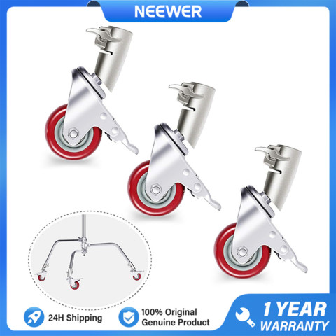 Neewer 3-Pack ล้อหมุนขนาด 75 มม. (ฐานยางโลหะ + ฐาน) – เฉพาะสําหรับ Neewer Photography C Stand (สตูดิโอวิดีโอ) Image1
