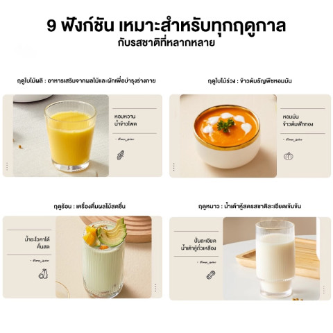 CAMEL เครื่องปั่นน้ำธัญพืช 1000ML เครื่องทำนมถั่วเหลือง เครื่องทำน้ำเต้าหู้ เครื่องบด Image3