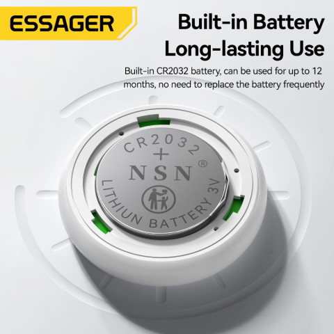 Essager อุปกรณ์ป้องกันการสูญหาย ใช้สำหรับติดตามตำแหน่งของกระเป๋าสตางค์ กุญแจ และสิ่งของอื่นๆ for ip Image4