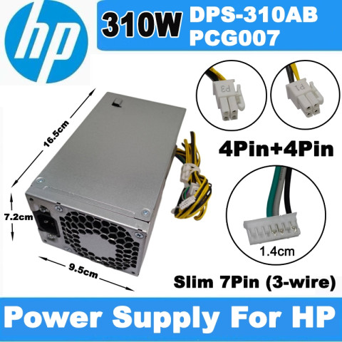 พาวเวอร์ซัพพลาย Power Supply For HP 280 288 800 600 G3 MT Module 310W PCG007 901772-001 4Pin+4Pin +Data 7Pin(3-wire) Image1