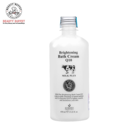 SCENTIO MILK PLUS BRIGHTENING SHOWER CREAM เซนทิโอ มิลค์พลัส ไบร์ท แอนด์ไวท์ ชาวเวอร์ครีม (450 ML.) Image2