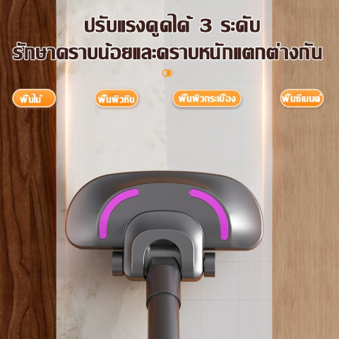 【รับประกัน 5ปี】เครื่องดูดฝุ่นไร้สาย 128000Pa ทำคลีนบ้านทั้งหลังไร้มุมอับแบบ 360° ที่ดูดฝุ่นไร้สาย Vacuum Cleaner Image2
