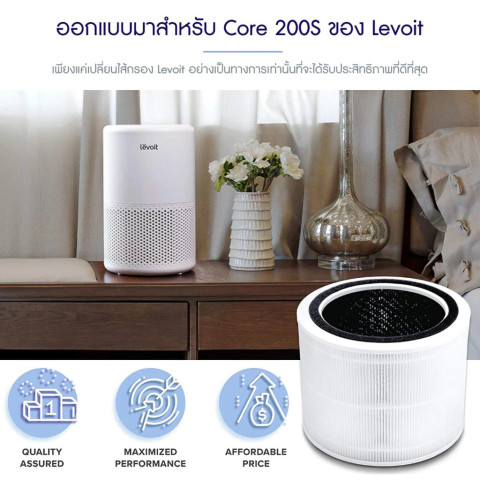 Levoit ฟิลเตอร์เครื่องฟอกอากาศ Vital 100S /Vital 200S /Core 200S Filter Image7