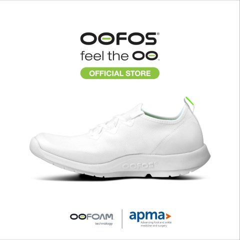 OOFOS OOmg Women's Sport Lace White รองเท้าเพื่อการฟื้นฟู Image4