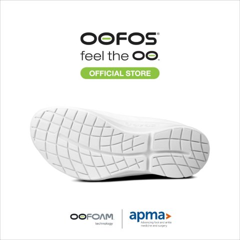OOFOS OOmg Women's Sport Lace White รองเท้าเพื่อการฟื้นฟู Image7
