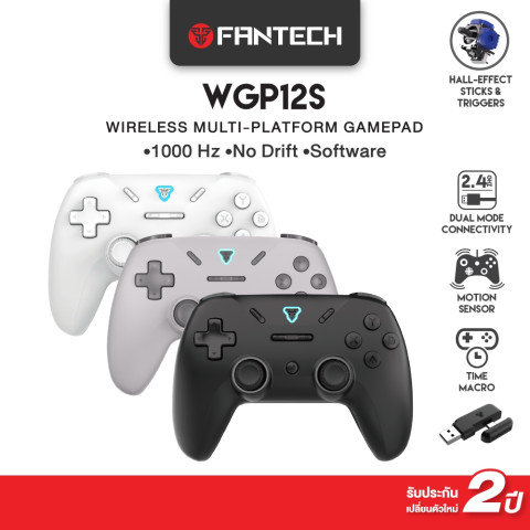 FANTECH จอยเกมไร้สาย จอยเกมมิ่ง Wireless gaming controller ใช้ได้ทั้งมือถือและพีซี รุ่น WGP12S Image1